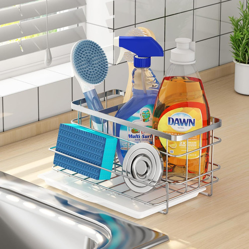 Organizador De Fregadero De Cocina, Soporte De Esponja De Ac