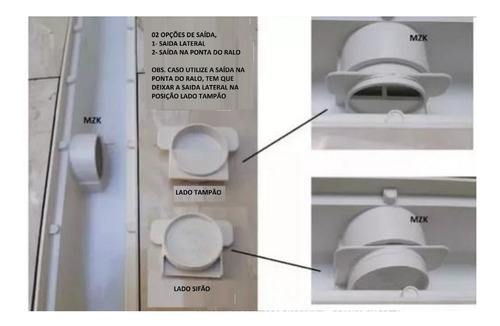 Ralo Linear Anti Inseto 6x50 Coletora Sifonada, Grelha Alum