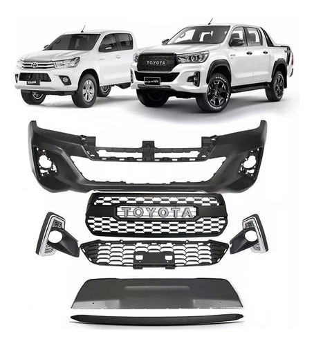 Kit Transformação Hilux Pickup 2016 A 2020 Toyota Cinza 