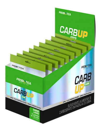Suplemento Em Goma Probiótica Carb Up Gum Carboidratos/minerais/proteínas Sabor Limão Em Caixa De 720g 10