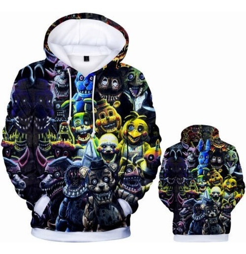 Último 3d Sudaderas Chico Fnaf Sudadera Con Capucha Freddy's