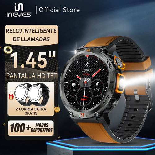 Smartwatch Bluetooth Com Lanterna Para Homens