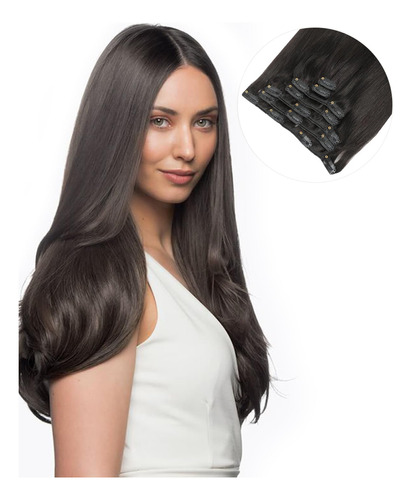 Missme Extensiones De Cabello Humano Real Con Pinzas, 16 Pu.