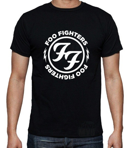 Remera Foo Fighters 02 (negra) Ideas Mvd