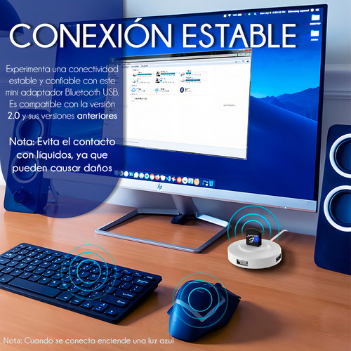 Adaptador Mini Bluetooth Usb 2.0 10 Mts Plug And Play Win10