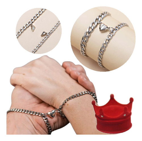 Pulsera Para Pareja Promesa Mi Otra Mitad Corazon Magnetico