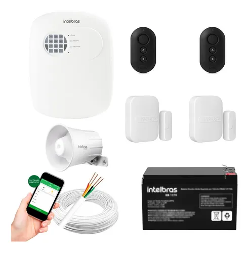 comprar Kit Central Alarme Anm 24 Net App Celular + 2 Sensores S\u002Ffio