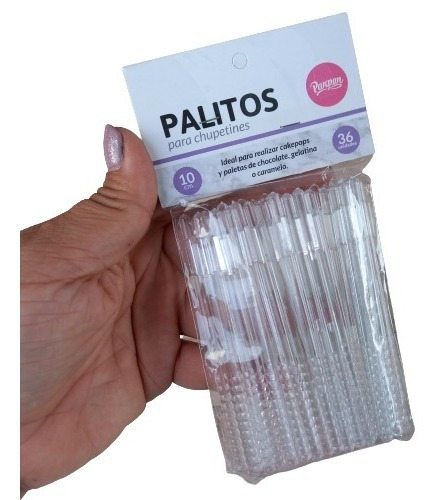 Palitos Acrilicos Cakepops Chupetín 10cm X36 Unidades Parpen