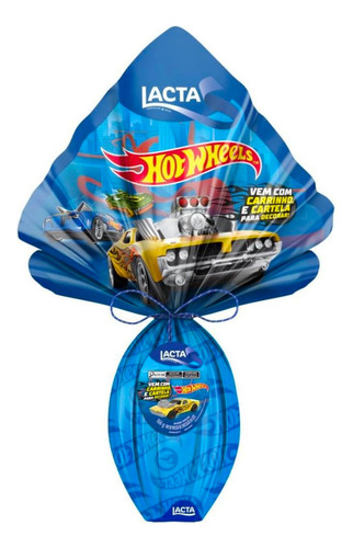 Ovo de Páscoa Lacta Hot Wheels 166gr