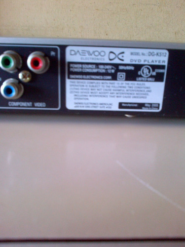 Dvd Daewoo: Repuesto O Reparacion. (Usado)