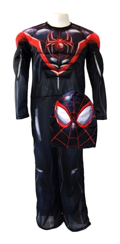 Spiderman Miles Kid Araña Hombre Araña Disfraz Musculos