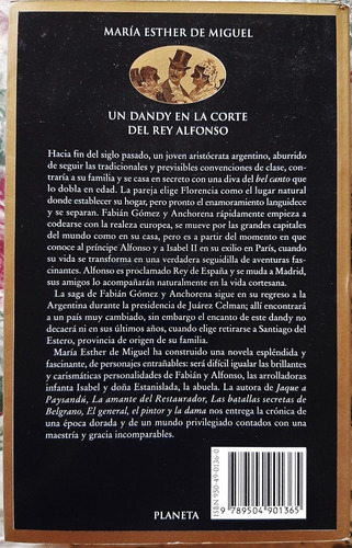 Un Dandy En La Corte Del Rey Alfonso. María Esther De Miguel (Usado)