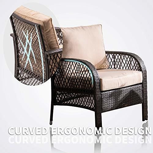 Mcombo Juego De Sofá De Muebles De Patio, 4 Piezas De Silla