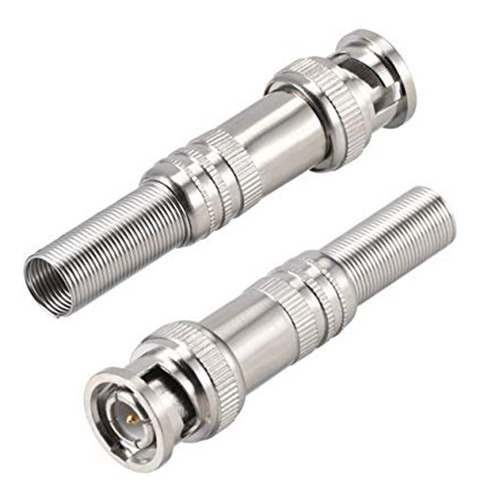 Conector Bnc Macho Parafuso Com Mola - 5 Unidades