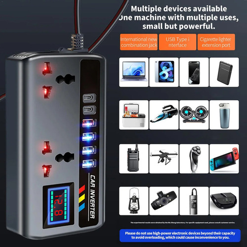 - Inversor De Corriente Para Coche De 12v/24v A 220v,