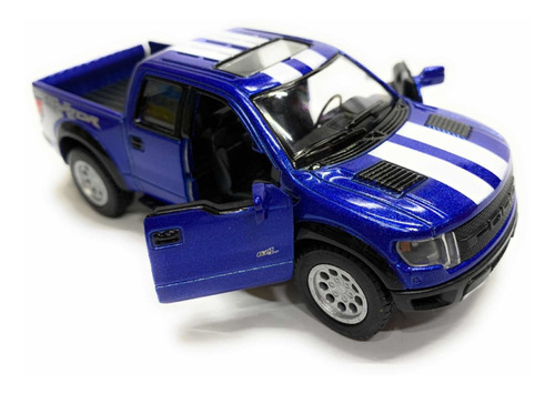 2013 Ford Raptor F-150 Svt Supercrew Azul Con Franjas  1:46