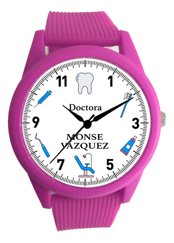 Reloj Dentista,  Contra Agua, Personalizado C/nombre + Envío