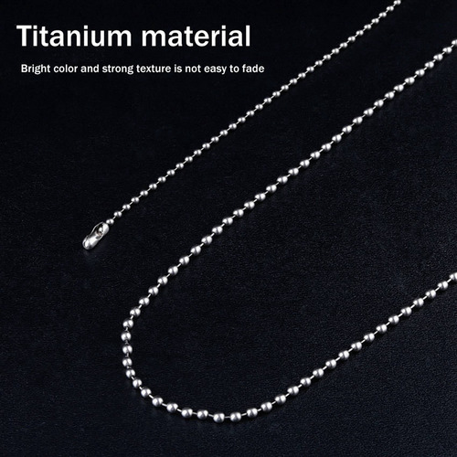 Collar De Cadena De Titanio Puro Con 5 Colgantes De Cadena D