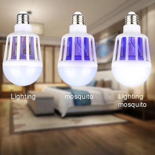 Ampolleta Led 2 En 1 Mata Mosquito Moscas Polillas Zancudos