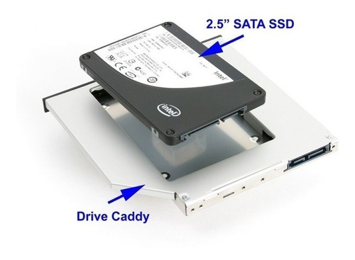 Caddy Macbook Pro 9.5 Para Segundo Disco Duro 2.5 & Ssd