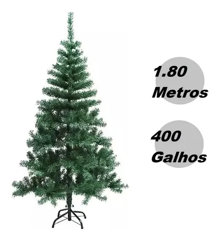 Árvore De Natal Pinheiro Tradicional 1,80m 400 Galhos Cheia - Escorrega o Preço Árvore De Natal Pinheiro Tradicional 1,80m 400 Galhos Cheia - Escorrega o Preço
