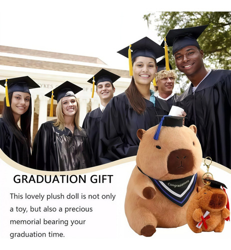 Muñeco De Peluche De Capibara, 2 Piezas, Regalo De Graduació