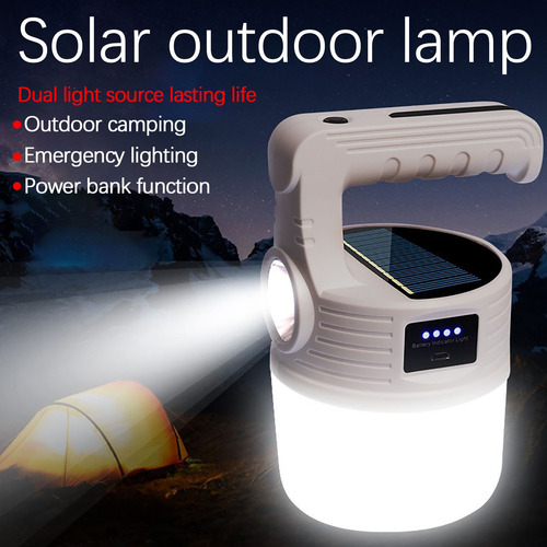 Linterna Solar Recargable T Para Acampar Al Aire Libre Tele