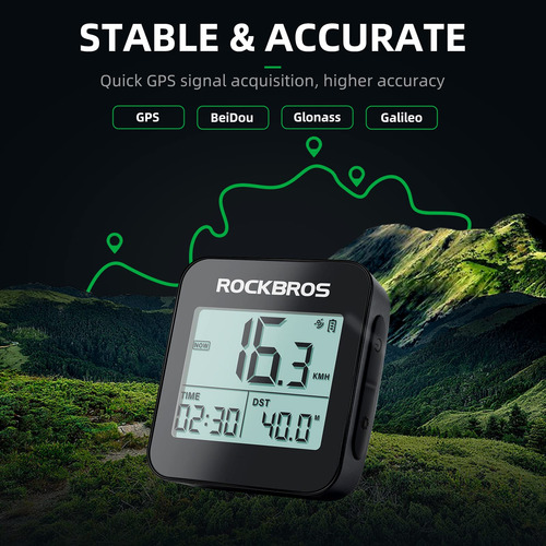 Computadora De Bicicleta Gps Con Soporte Y Pantalla Grande