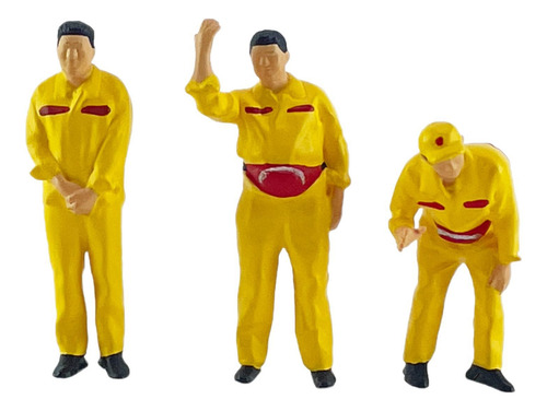 Figuras De Personas De Gasolinera Pequeña, Amarillo