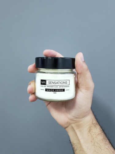 Imagem 7 de 9 de Maçã Verde - Vela Aromática Perfumada Decorativo 140g