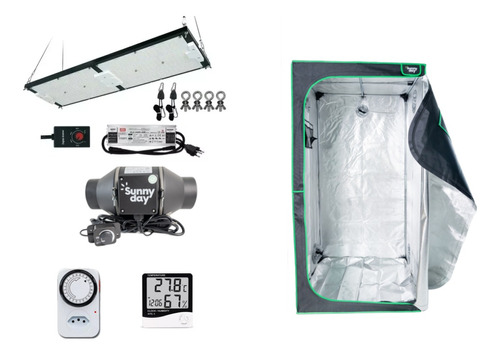 Kit Completo Estufa Grow Cultivo 100x100x200 240w Lm301h Led