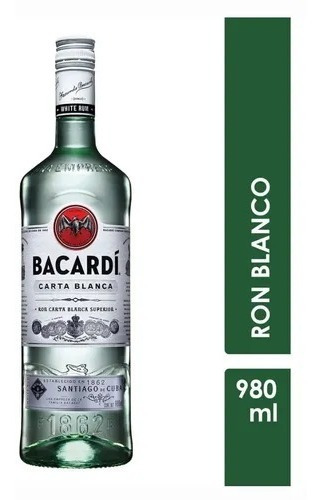 Ron Bacardi Blanco 980ml  1 Unidad