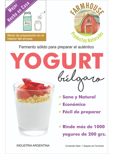 Fermento Láctico Yogur | Iniciador Yogur Casero Uso Múltiple