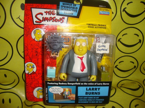 Simpsons Larry Burns Playmates Figura Blister Dañado