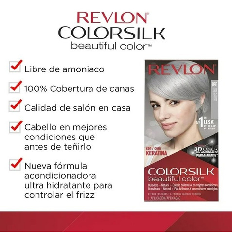 2 Pzas Tinte Para Cabello Revlon Beautiful Color 41 Castaño