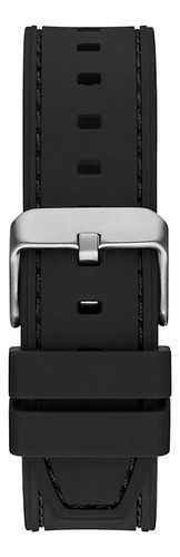 Reloj Guess Headline Gw0571g1 Hombre Multifunción Cuarzo Color De La Malla Negro Color Del Bisel Plateado Color Del Fondo Negro