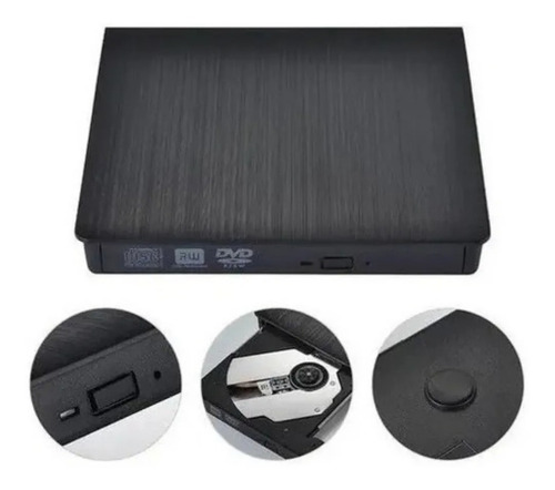 Imagem 4 de 4 de Gravador De Dvd Cd Externo Usb Slim Ultra Portatil 2.0/3.0