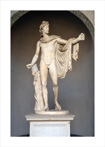 Lamina Foto Fine Art Escultura Apolo Belvedere  50x70 Cm Myc