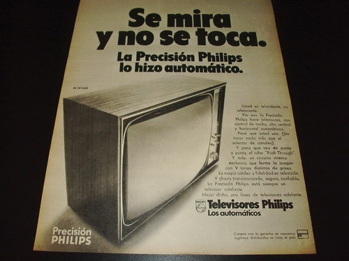 (pb009) Publicidad Clipping Televisores Philips * 1972