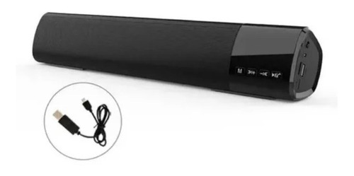 Bocina De Barra Recargable Subwoofer Bluetooth Inalámbrico Color Negro
