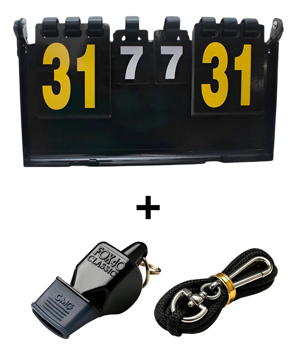Kit Apito Penta e Placar de Pontos E Impermeável Cor Preto