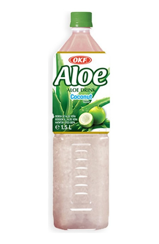 Jugo Okf Aloe Vera Sabor Coco 1500ml Caja De 12 Unidades 