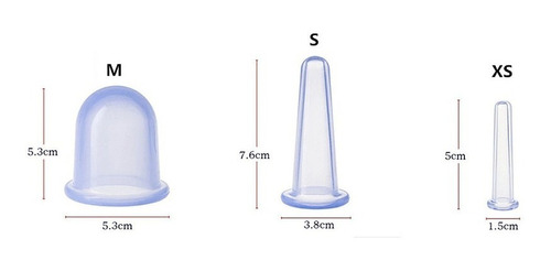 3 Copas De Vacio De Silicona Duradera Ventosas Terapia 