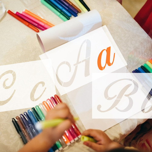 45 Plantillas Reutilizables De Letras Y Números Para Arte Y