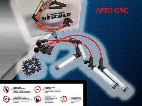 Imagen 3 de 4 de Cables Bujias Fiat Punto 1.8 8v Apto Gnc Hescher