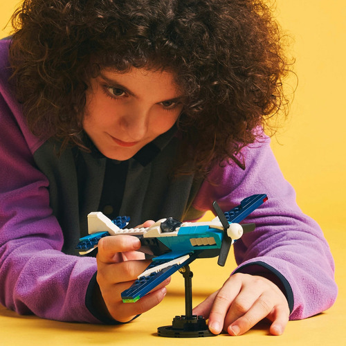 LEGO® Creator 3en1 Aeronave: Avión de Carreras 31160; Juguete transformable en un jet o un helicóptero, juego de vehículos, idea de regalo para niños y niñas de 7 años o más