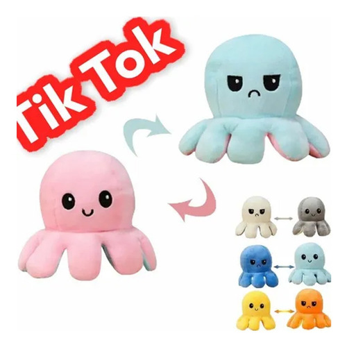 Imagem 2 de 8 de Polvinho Pelúcia Do Humor Troca Feliz Bravo E Polvo Tiktok