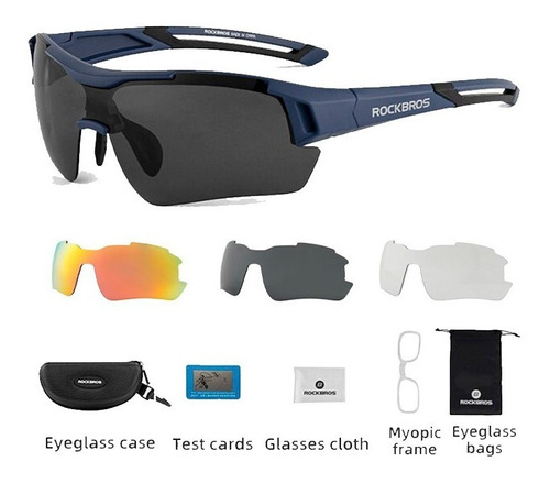 Gafas Polarizadas 3 Lentes Filtro Uv 400 Rockbros Ciclismo