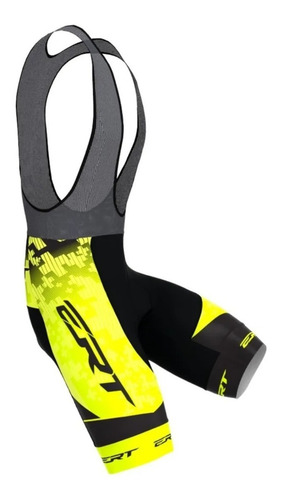 Imagem 1 de 6 de Bretelle Elite Forro Gel Ert Team Amarelo Ciclismo