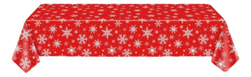 Mantel Con Diseño De Copo De Nieve Para Fiesta De Navidad, P